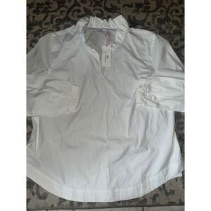 New‎ Vineyard Vines ruffled neck popover women's xL top